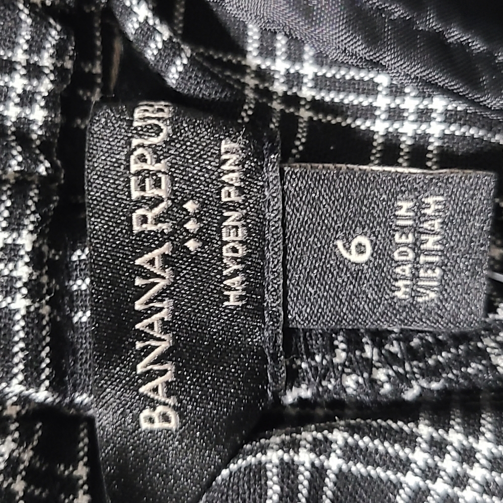 Banana Republic Hayden Taper Pant  Womens 6 Plaid Elastic *NWT* - Picture 13 of 15
